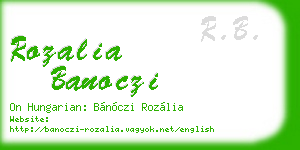 rozalia banoczi business card